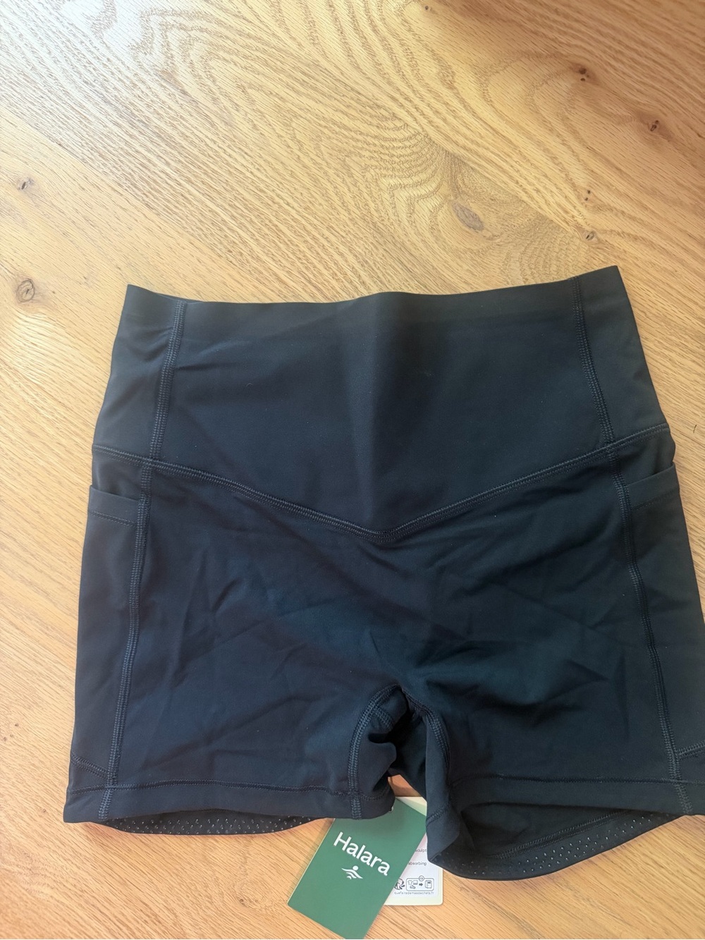 Halara NWT UltraSculpt High-Waisted Control top Biker Shorts -Black-Small-3 inch - Picture 3 of 7